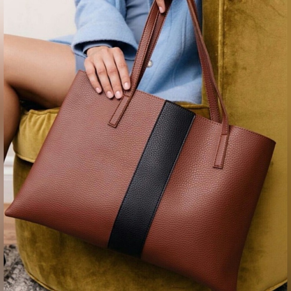 LIKE NEW Vince Camuto Luck Tote Bag In Pebbled Vegan Leather